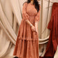 Colimbine Summer Dress in Rust Brown pc812N