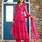 Pink Bandhani Angrakha Anarkali Suit Set PC14