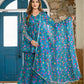 Teal floral sharara set PC10