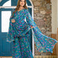 Teal floral sharara set PC10