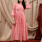 Cosmos Summer Midi Dress In Pink PC819