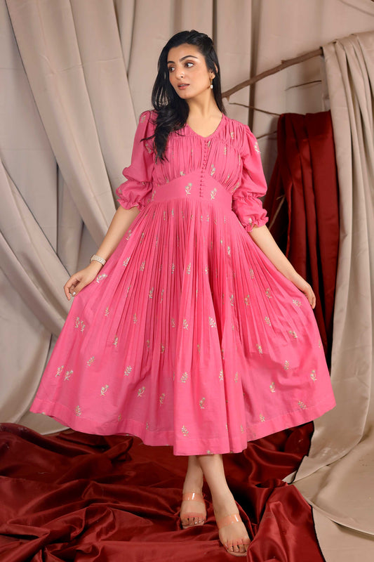 Cynthia Summer Dress in Pink PC827N