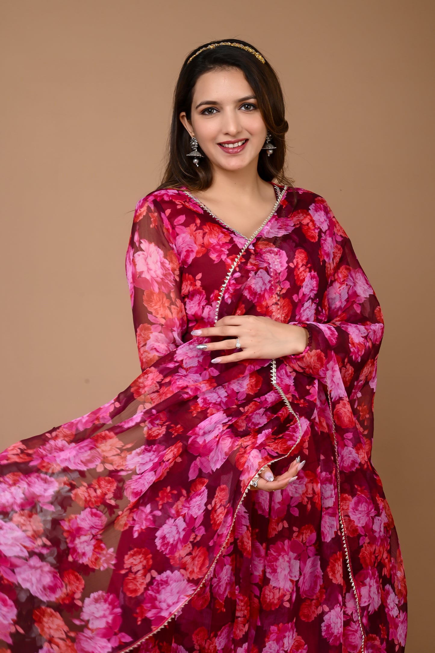 Wine Alina cut floral set PC1