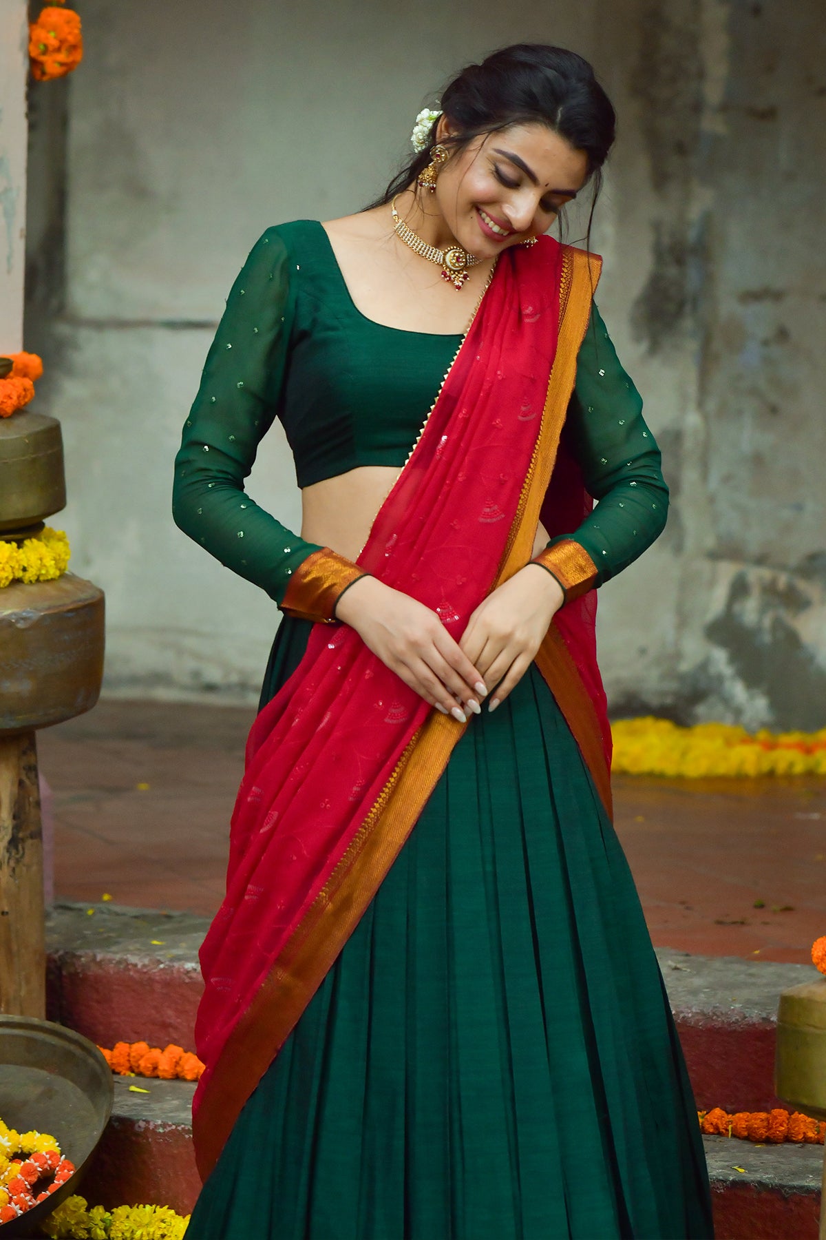 Dhruvika Handloom Lehenga Set a Set PC896N