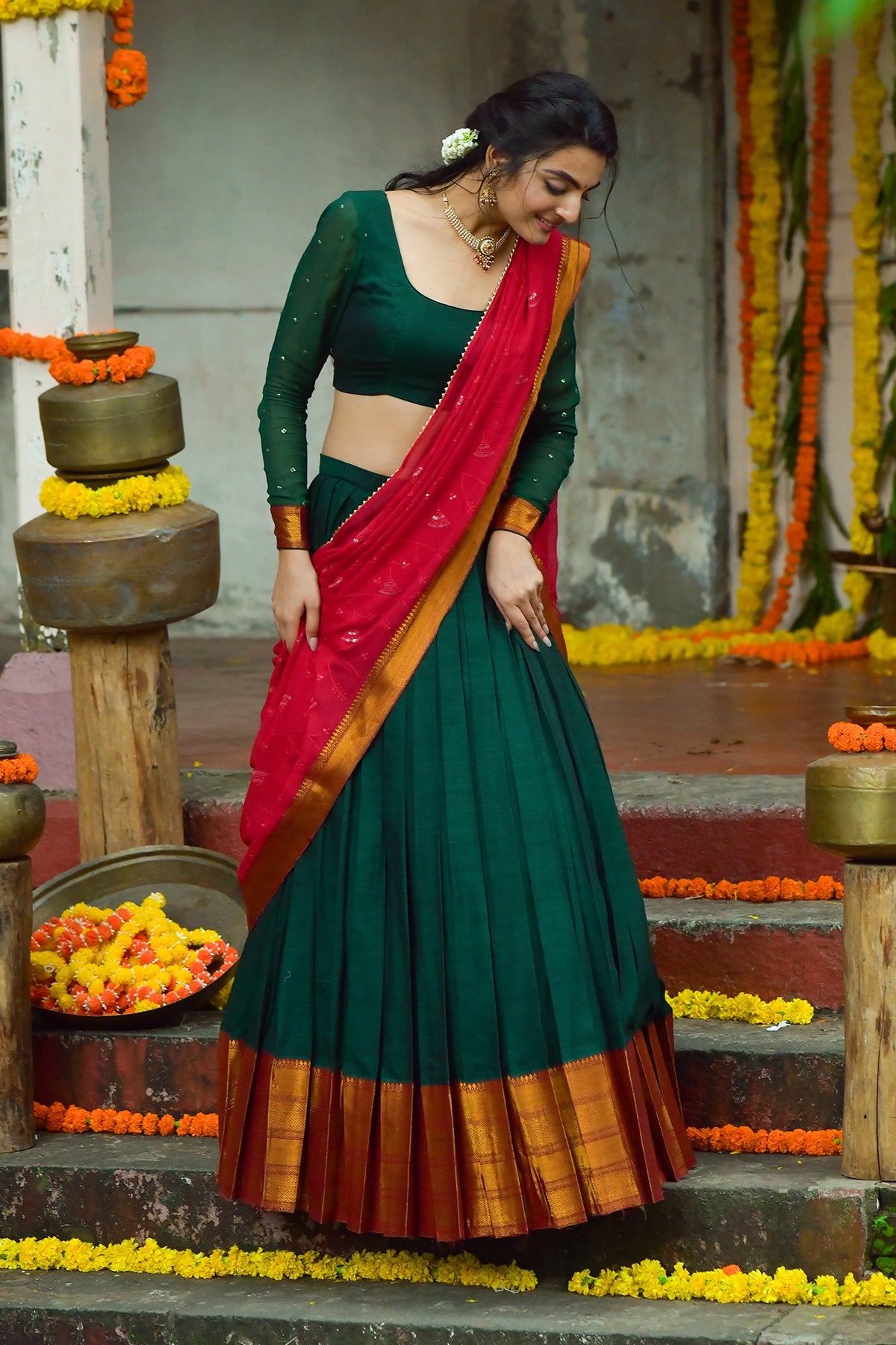 Dhruvika Handloom Lehenga Set a Set PC896N