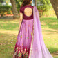 Drishya Purple Floral Silk Anarkali Set PC749