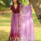 Drishya Purple Floral Silk Anarkali Set PC749