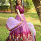 Drishya Purple Floral Silk Anarkali Set PC749