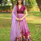 Drishya Purple Floral Silk Anarkali Set PC749