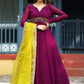 Embellishment Wine Anarkali Set PC743