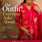 Rani Pink Mul Cotton Embroidered A-Line Suit Set