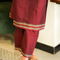 Garnet Handloom Kurta Jacket Set PC980N