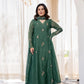 Emerald green chanderi suit