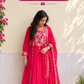 Rani Pink Embroidered Suit Navaratri look 08