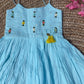 BABY AQUA SS COTTON FROCK BKID23