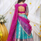 Kiara Half Saree Set In Magenta PC790