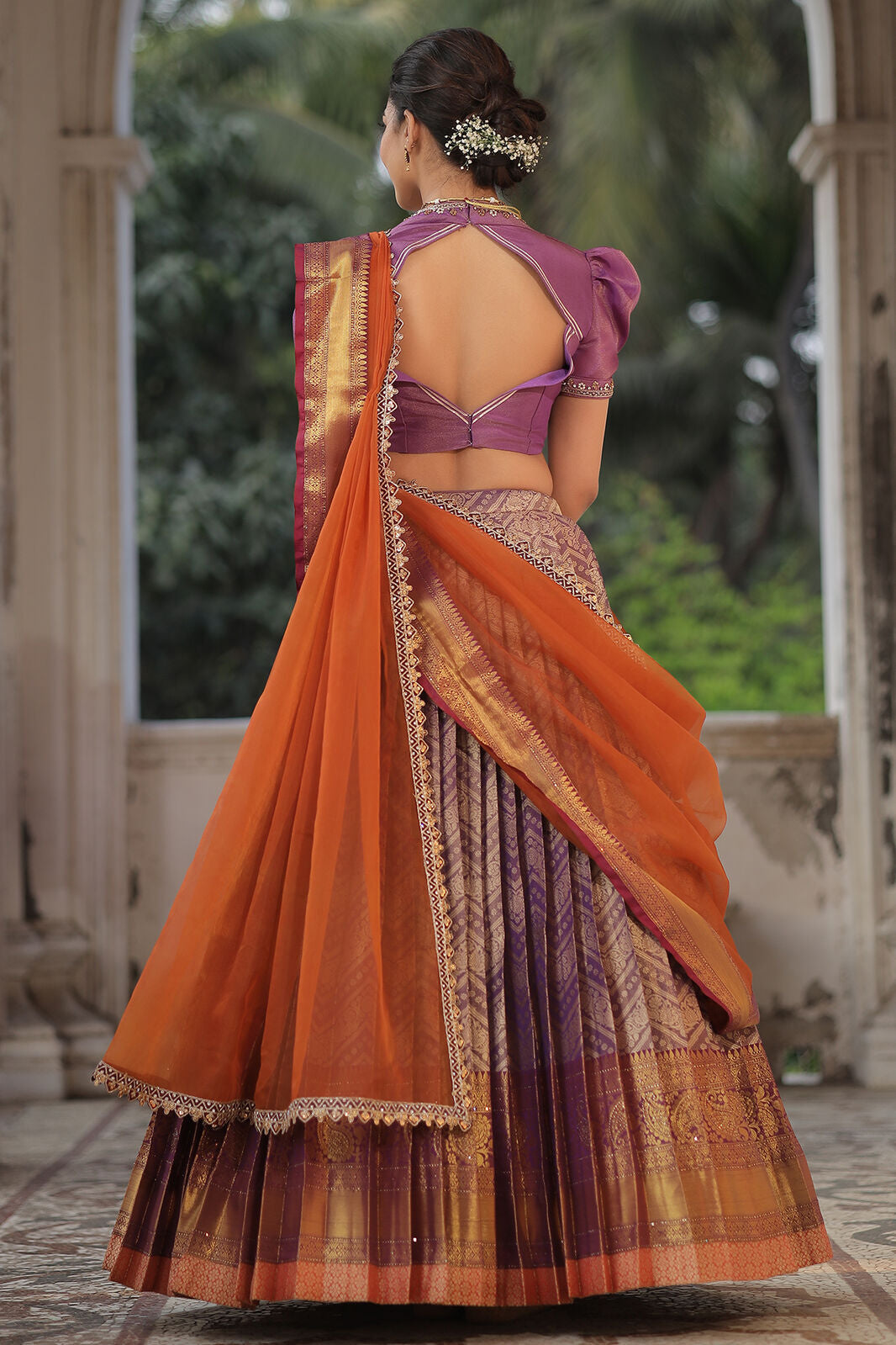 Kotarani Half Saree Set in Lavender PC782N