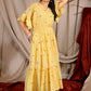 Lemony Summer Midi Dress in Vanilla Yellow PC825