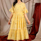 Lemony Summer Midi Dress in Vanilla Yellow PC825