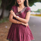 Maithali Maroon Ruffle Dress PC969N