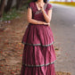 Maithali Maroon Ruffle Dress PC969N