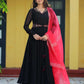 Mangolia Black Anarkali Set PC756