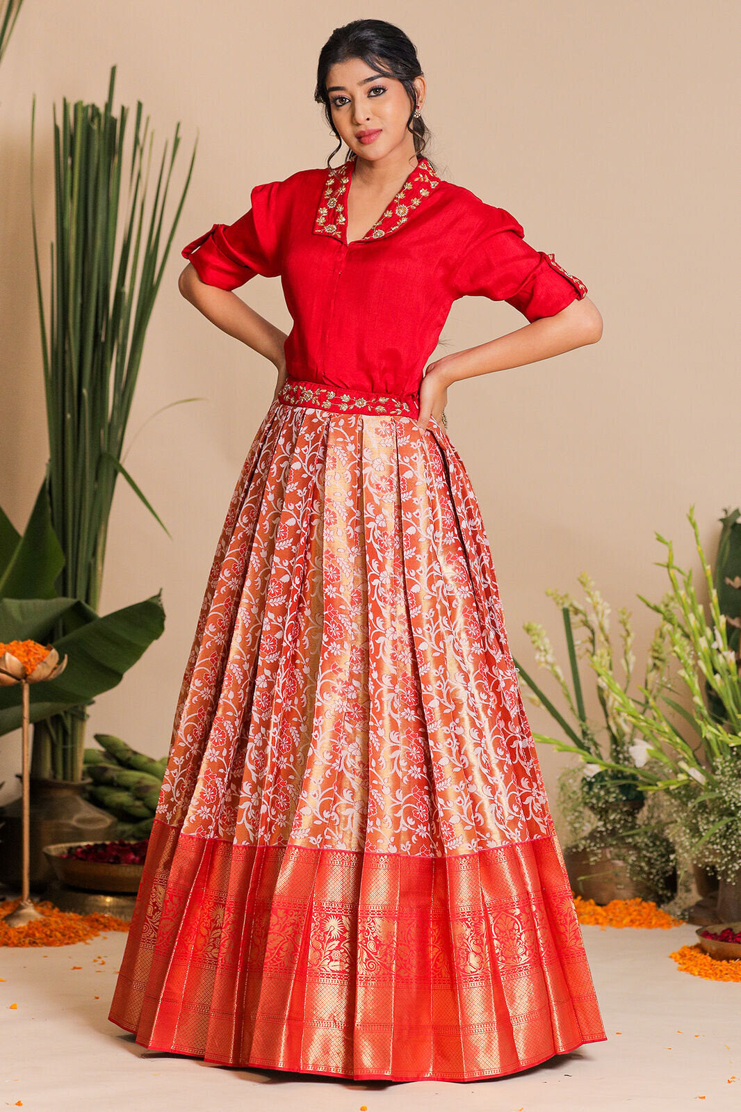 Meera IndoWestern Lehenga Set PC839N