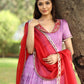 Meraki Lavender Bandhani Silk Pattu Dress PC748