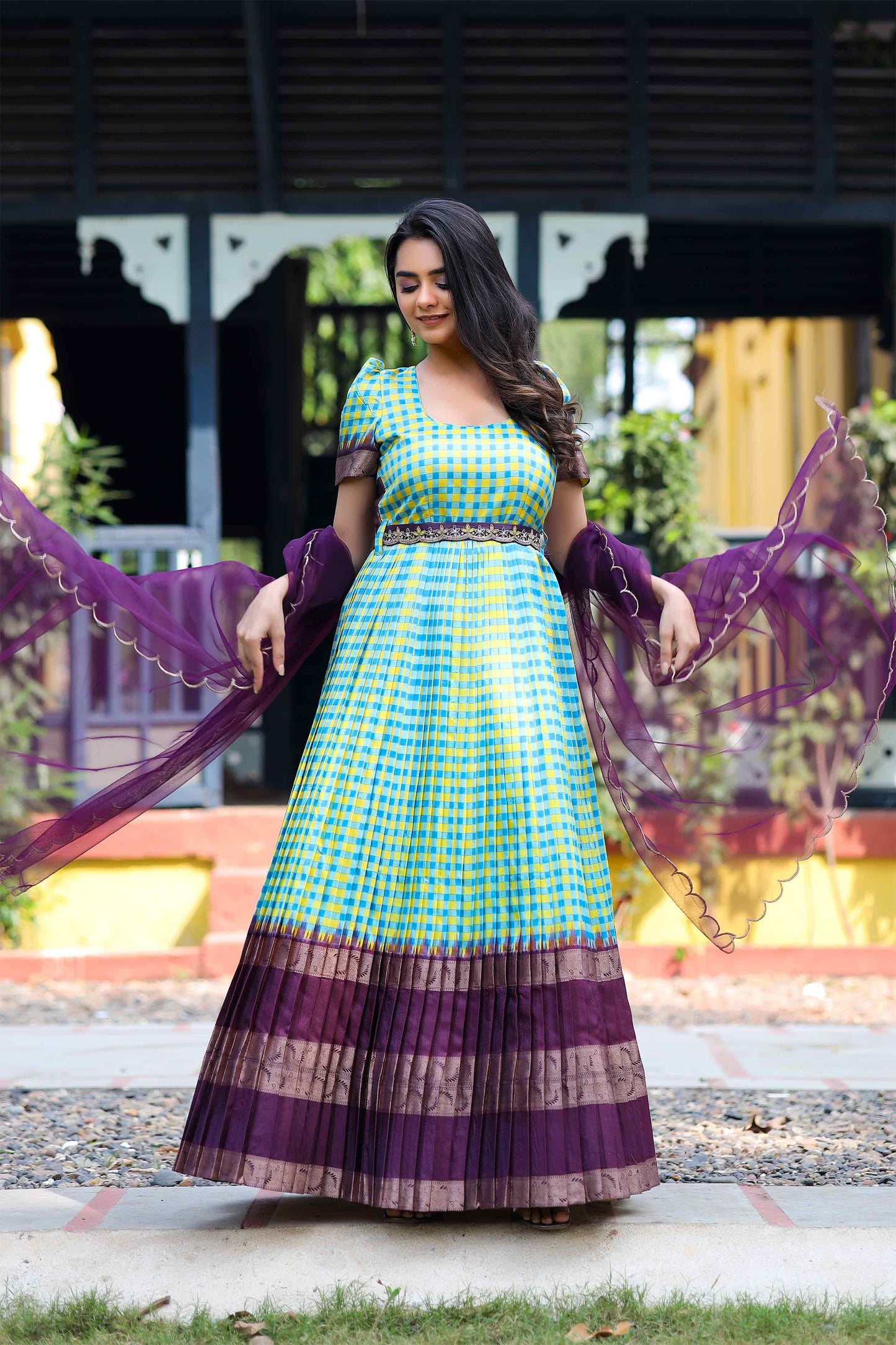 Neela Peela Banarasi Dress BK738N