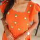 Orange Garden Midi Dress PC932N