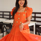 Orange Garden Midi Dress PC932N