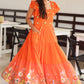 Orange Garden Midi Dress PC932N