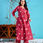 Maroon hearts printed kurta set PC1003