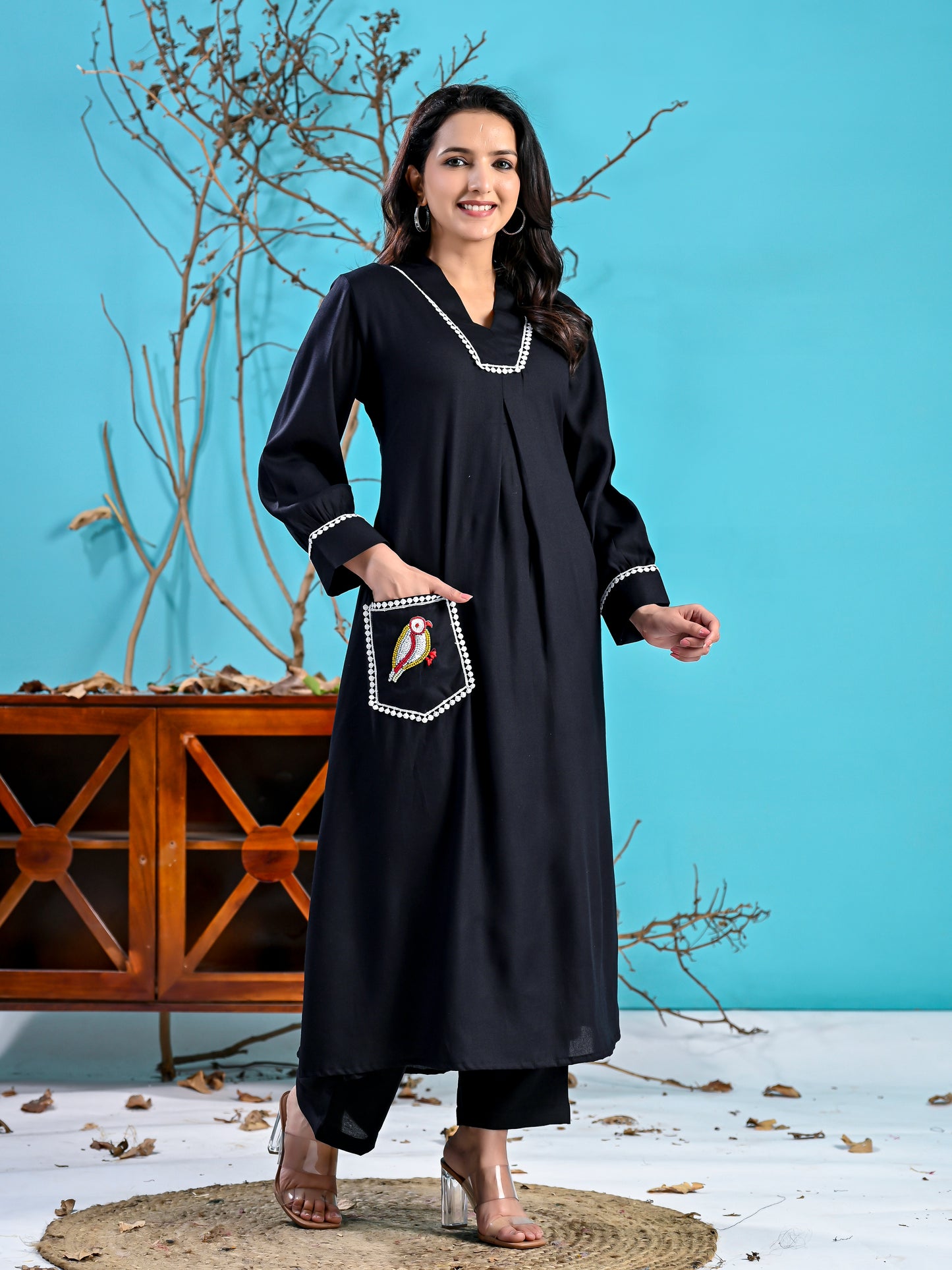 Kala Chidiya Kurta Set pc1007