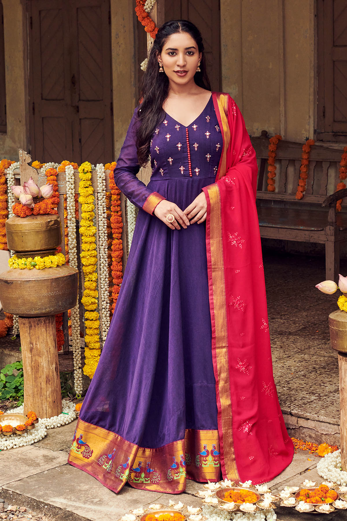 Pranusha Handloom Anarkali Dress PC859N