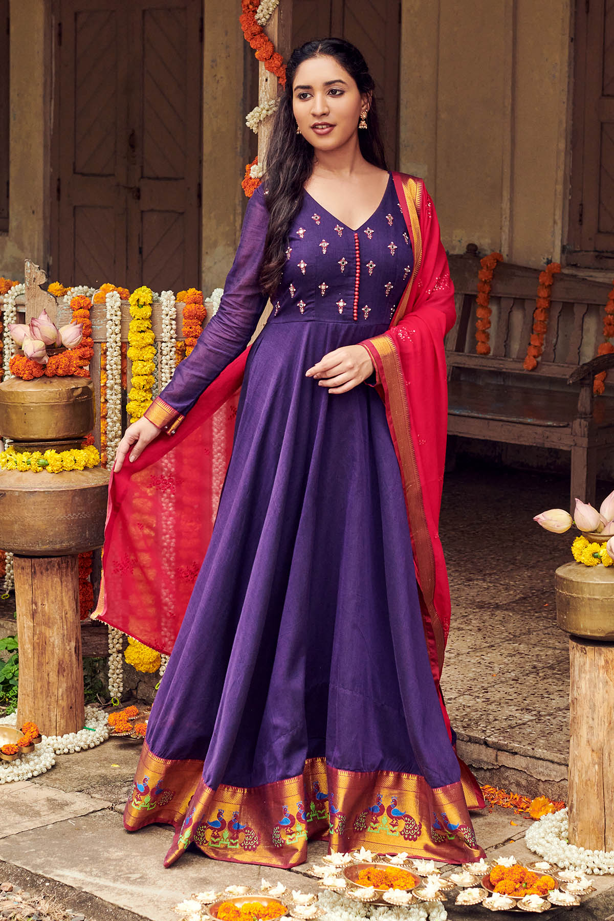 Pranusha Handloom Anarkali Dress PC859N