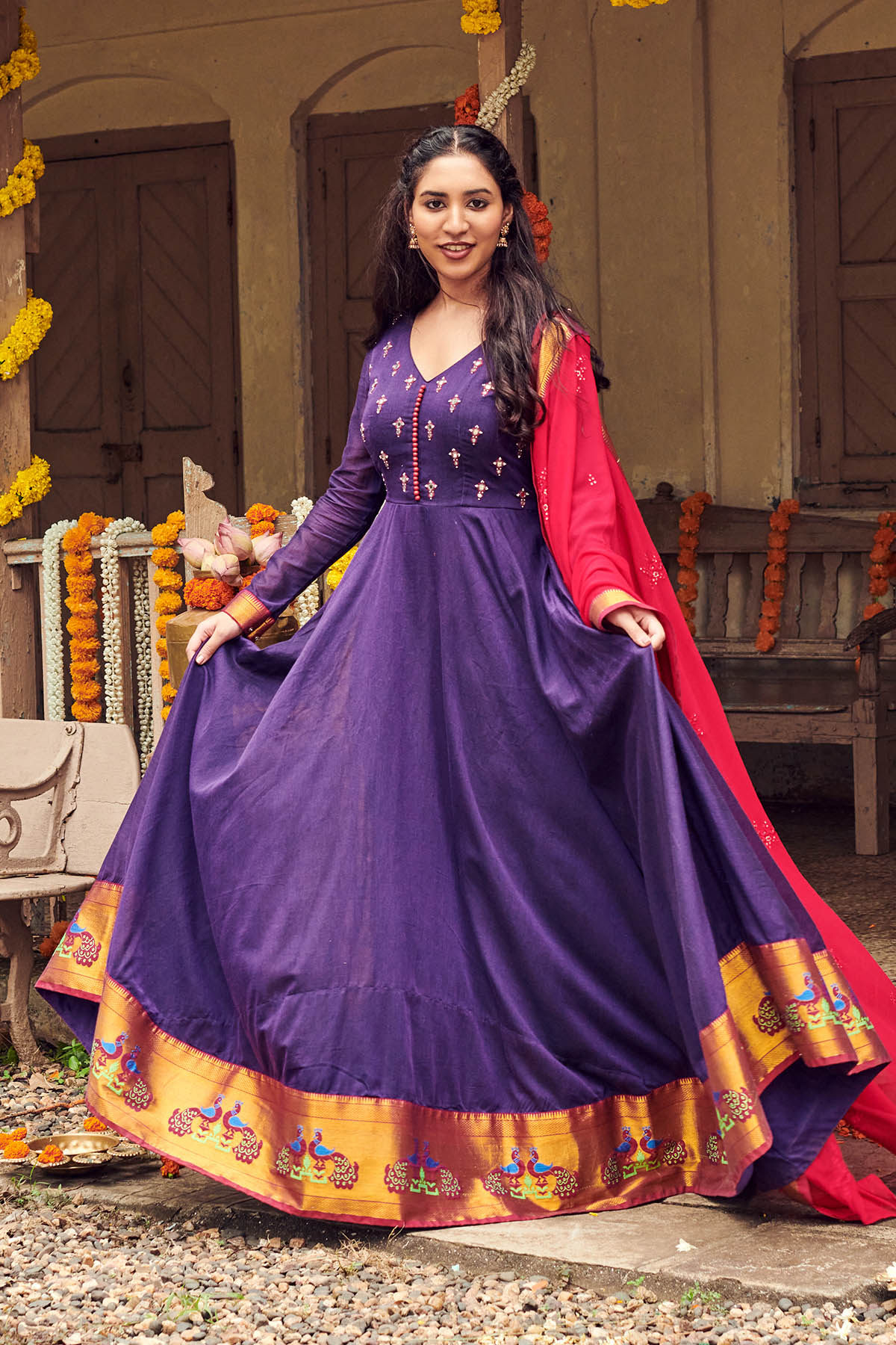 Pranusha Handloom Anarkali Dress PC859N