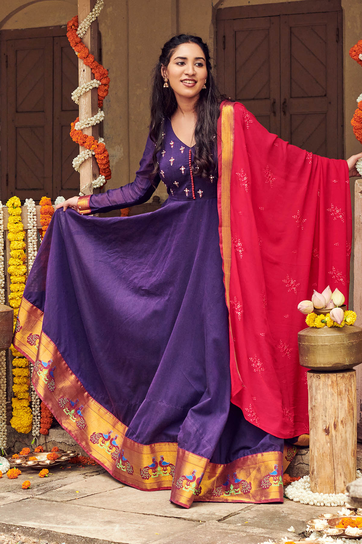 Pranusha Handloom Anarkali Dress PC859N