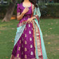 Prisha Purple Kanchi Border Pattu Anarkali Dress PC761N