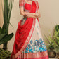 Saloni Banarasi Lehenga Set in Red PC797N