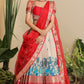 Saloni Banarasi Lehenga Set in Red PC797N