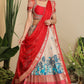 Saloni Banarasi Lehenga Set in Red PC797N