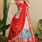 Saloni Banarasi Lehenga Set in Red PC797N