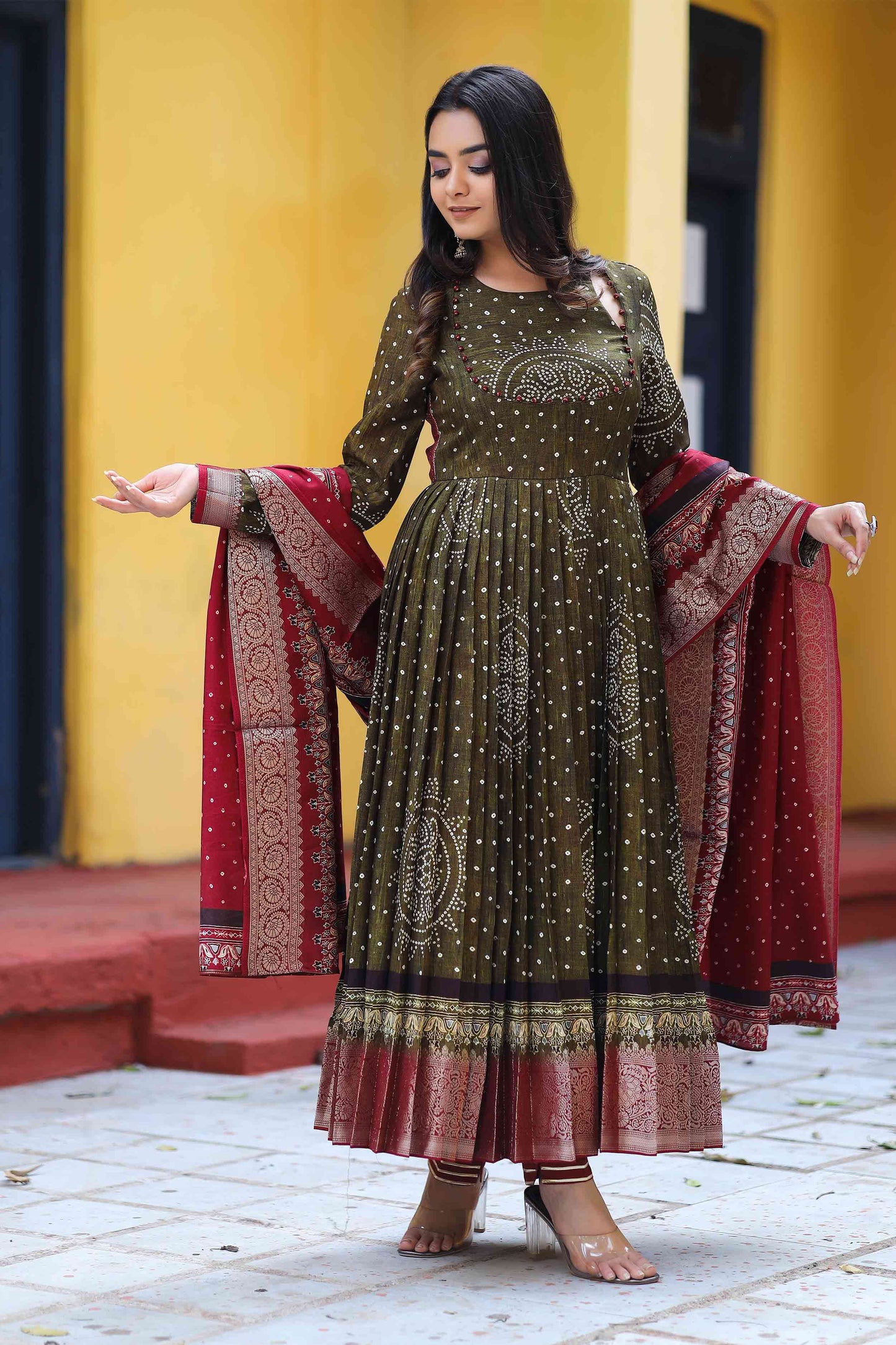 Samridhi Bandhani Anarkali Set PC727