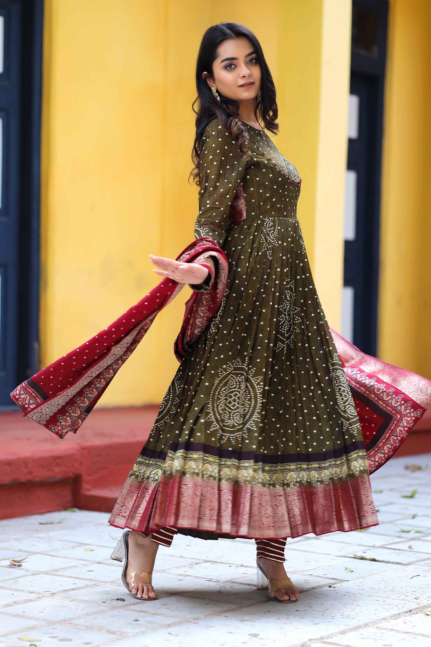 Samridhi Bandhani Anarkali Set PC727