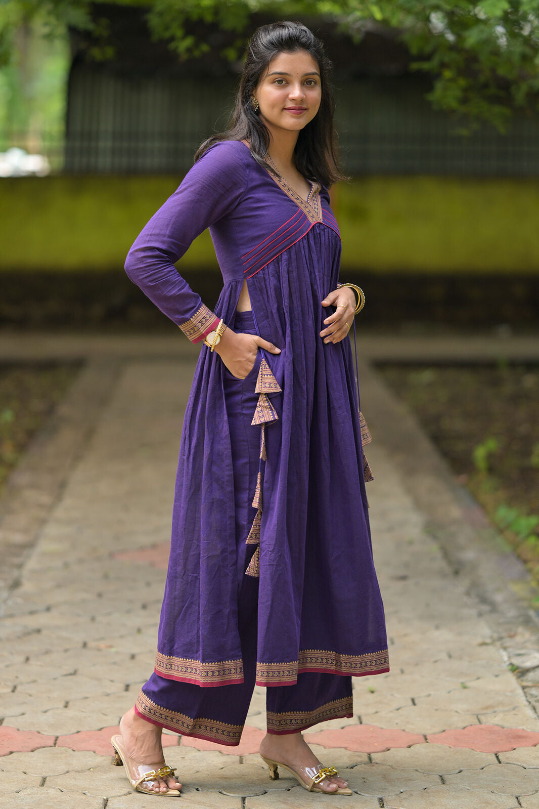 Sharvari Violet Kurta Set PC974N