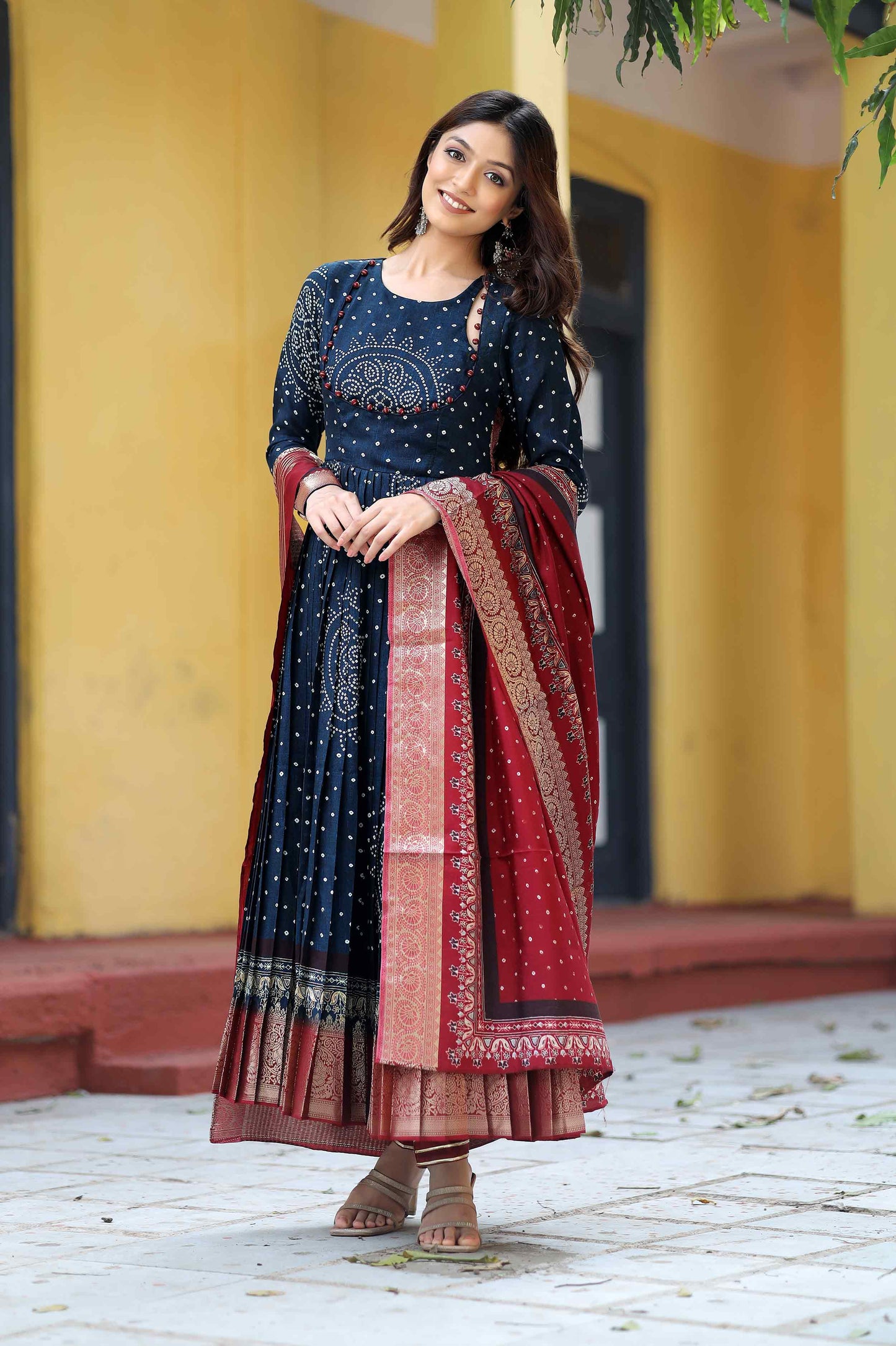 Shayla Bandhani Anarkali PC726