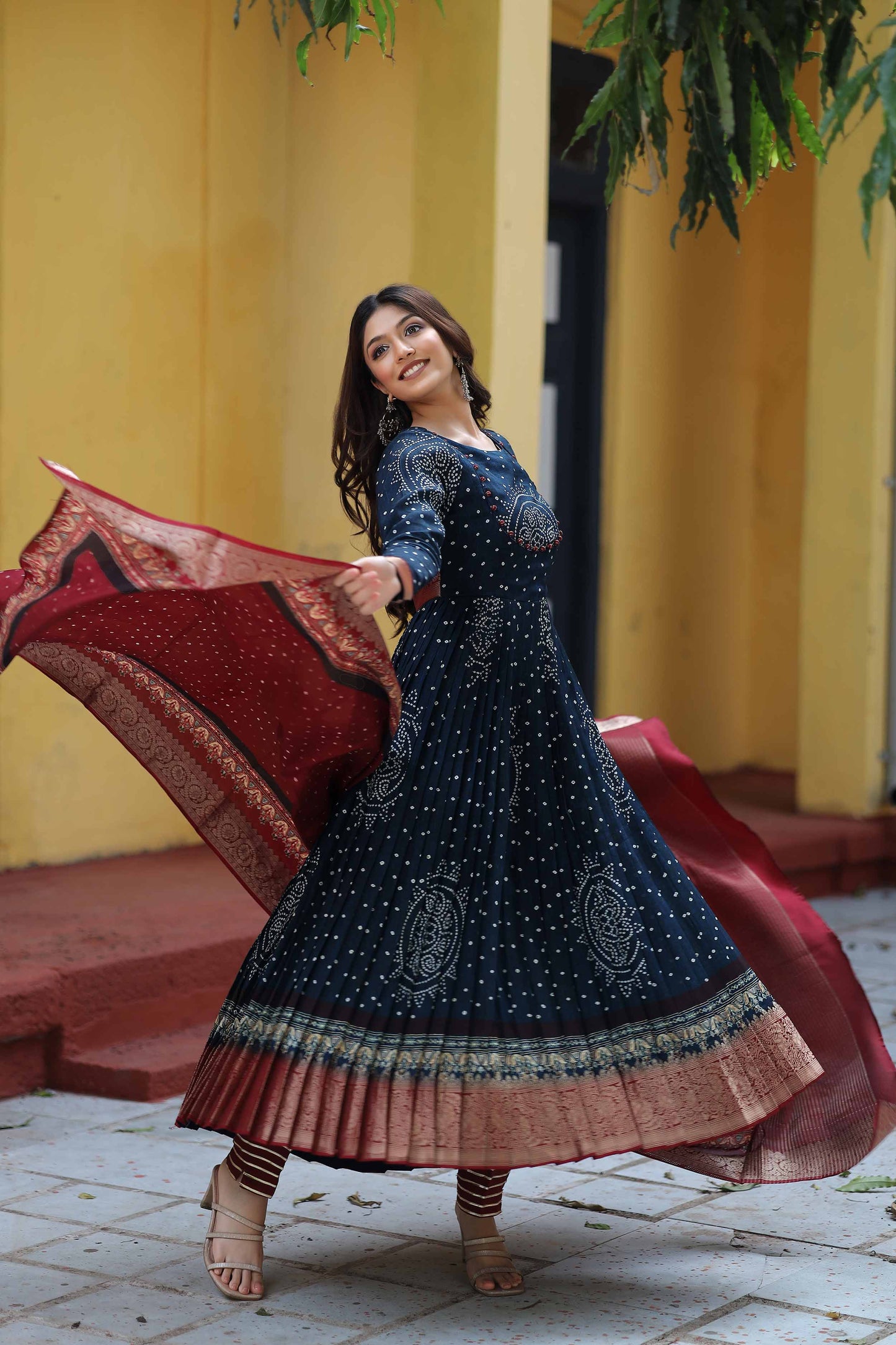 Shayla Bandhani Anarkali PC726