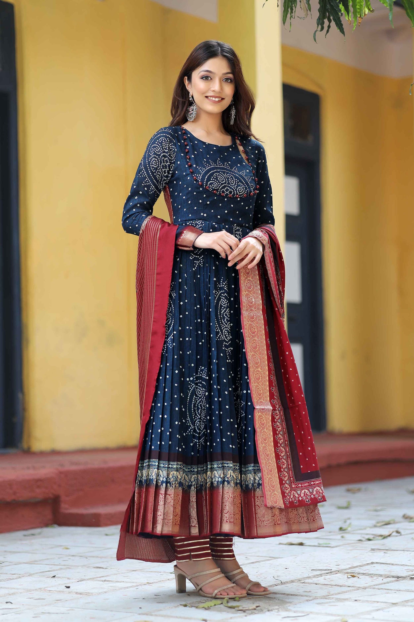 Shayla Bandhani Anarkali PC726