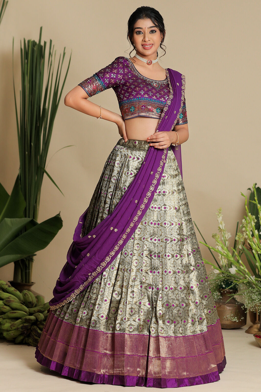 Shreshtha Banarasi Lehenga Set PC836N